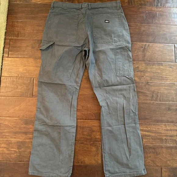 Dickies Carpenter Pants Mens 36x32 Gray Canvas Workwear Utility Painter Pant - Picture 6 of 8